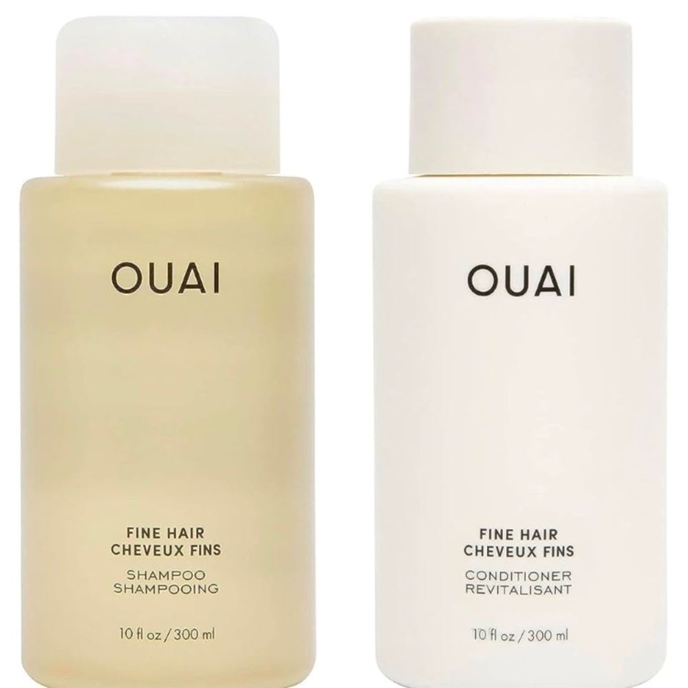 LAST ONE OUAI Fine Shampoo and Conditioner Set